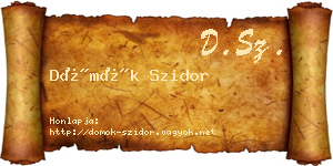 Dömök Szidor névjegykártya